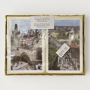 Piatnik Prague Souvenir Double-Deck Playing Cards SEALED Bridge Rummy Canasta